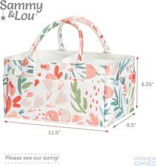 Organizador de almacenamiento de fieltro - Floral pictórico - Ver 3