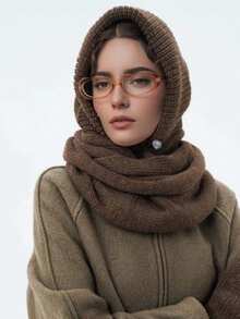 1 szt. Jednokolorowy szalik w stylu ulicznym, ocieplacz na szyję, kominiarka, uniwersalny i modny, idealny na zewnątrz, do pracy, jesień/zimę