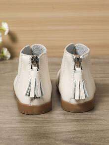 1 Pair Fashion Comfortable Children Boots, Girls Soft Sole Anti-Slip Stylish Princess Short Boots, Infant Boots, Toddler Lightweight Boots, Suitable For Halloween, Christmas, Students, All Seasons Outdoor, Christmas