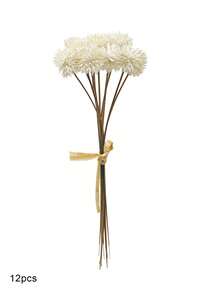 12/24 Stück künstliche Pflanze, Löwenzahn künstliche Blumen, künstliche Plastik Igelkugel Blume weiß braun, Fake Pflanze Heim Wohnzimmer Esszimmer Tischdekoration Weihnachtsartikel