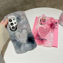 Carcasă de telefon Wnter pentru 1Samsung Galaxy S23 S24 Ultra FE A54 A55 5G A35 A05S Carcasă de pluș Ins Love Anti-cădere Carcasă spate de protecție caldă