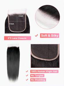 OQ 5x5 HD Lace Front Closure Straight 100% Virgin Human Hair Wig 10-20 Inch Comfortable Warm Gift Suitable For Daily Wear And Beginners Free Shipping With Hair Care Products - SNatural - View 8