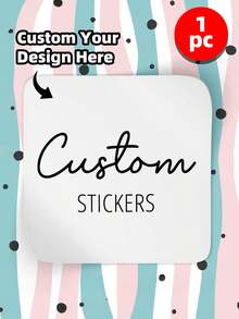 1-240 etiquetas personalizadas - Pegatinas cuadradas personalizadas con cualquier diseño, imagen, logotipo o texto, pegatinas impermeables, etiquetas de agradecimiento personalizadas, personalización colorida, personalización, escuela, hogar, oficina, calendario festivo - Blanco - Ver 50