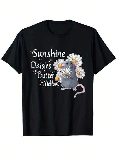Camiseta de diseño suave Sunshine Daisy Butter, Unisex Camiseta de algodón con cuello redondo y manga corta al aire libre, ligeramente elástica, algodón%, S-VFHS