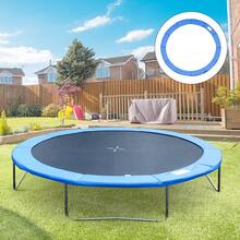 SOOZIER 14FT Trampoline Pad Replacement, Φ168" Spring Cover, Water-Resistant Universal Round Trampoline Safety Pad, No Holes For Pole, Blue - Blue - View 1