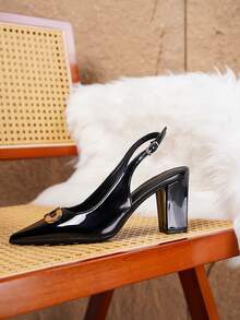 Women's New French Style Closed Toe High Heel Sandals, Comfortable High Heel Sandals With Elegant Vibe