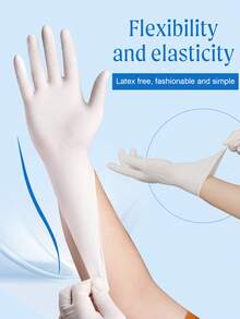 20/50/100pcs Disposable Nitrile Gloves, Resistant To Paint And Grease, Durable And Tear-Resistant, Suitable For Kitchen, Crafts, Personal Protection, Recommended For Household Use