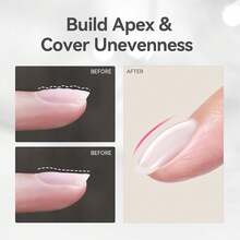 BORN PRETTY Builder Gel For Nails, 8-In-1 Milky White Clear Builder Nail Gel For Nail Apex And Gel Extension Strengthener, Nail GLue Gel Hard Gel Base Rhinestone Nail Glue Gel In A Bottle 15ml{"Color_name":"15mlBuilderGel8in1-MilkyWhite"} - 15ml 8合1修護啫咖哩-乳白色 - 查看 4