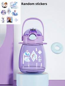 Disney 1 PIEZA Taza grande de 1000ml/34oz con diseños autorizados de , , Princesa , con dos pajitas y asas portátiles, dos métodos de bebida con cordones ajustables, con pegatinas DIY aleatorias, regalo de Navidad, Halloween, Acción de Gracias, cumpleaños (algunas partes pueden ser aleatorias)