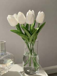 39支/19支/10支/1支仿真郁金香，触感逼真，家居装饰郁金香，适用于婚礼装饰、新娘背景道具、花束、胸花、腕花、婚礼拱门、派对装饰、礼品装饰、餐厅中心摆件。