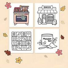 1 Cozy Girl Coloring Book - 22 Pages, Thick & Upgrade, Stress-Relief & Mood-Enhancing Adult Coloring Book With Autumn & Fall Themes, Perfect For Family Gatherings & Holidays, Festive Gift Idea, Holiday Coloring Book | Autumnal Design | Detailed Line Art, Adult Coloring Book - Multicolor - View 3