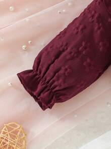 2 Stücke/Set Baby Mädchen Lässig Schneeflocken Muster Strickjacke und Schleife Tüll Kleid Outfit