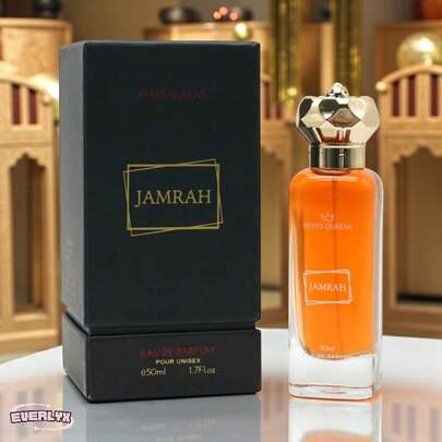 EverlyX Jamrah Eau De Parfum 50ml Unisex Perfume - Intense, Oriental Fragrance With Warm, Spicy Touches That Convey Strength And Personality - Sophisticated, Long-Lasting Aroma For Those Seeking Distinction On Every Occasion - ✅ Shipping To Spain Within 24/48 Hours
