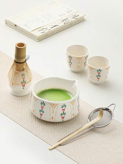 مجموعة خفاقة الماتشا السيراميكية 5/7 قطع، تشمل مجموعة الماتشا وعاء الماتشا، خفاقة الماتشا، حامل الخفاقة، كوب الشاي، ملعقة المرشح، ملعقة الشاي، مجموعة طقوس الماتشا اليابانية اليدوية للمنزل والمطبخ والمطعم وبيت الشاي ومتجر المشروبات وحفلات الشاي، هدية مثالية لعشاق الماتشا/عشاق الشاي