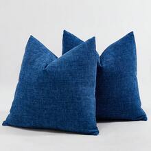 1 件蓝色（不含枕芯）多色纹理抱枕套，现代农舍雪尼尔 3D 纹理透气靠垫套，适用于卧室、餐厅、床、沙发、汽车、装饰、所有季节 - 藍色 - 查看 12