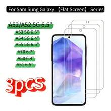 3 Packs Clear Screen Protector For Sam Sung Galaxy A50/A51/A52/A52 5G/A53 5G/A54 5G/A55 5G/A70- HD Transparent Tempered Glass, Full Coverage, Quick Air Release/ Scratch & Dust Proof / HD Clear / Sensitive Touch