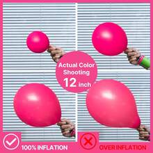 127pcs Balloons,  Balloons Different Sizes Pack Of 36 Inch 18 Inch 12 Inch 10 Inch 5 Inch Balloons For Balloon Garland - Trending, Best Seller, New Arrival, Party Supplies, Elegant Decor, Party Decoration, Wedding & Birthday - 玫紅色 - 查看 3