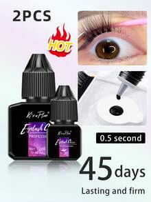 1支/2支/3支/4支/5支装 专业睫毛嫁接胶水，5毫升/12毫升，强力粘合，1-2秒速干，持久6-7周，低致敏性，塑料瓶包装，适用于DIY嫁接睫毛，家用睫毛胶，嫁接睫毛胶，黑色，敏感肌友好，速干防水，单根睫毛胶，持久DIY嫁接睫毛胶，强力粘合睫毛胶，睫毛胶 - 黑色 - 查看 23