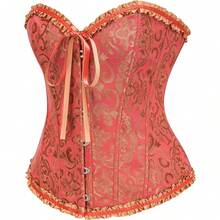Women's Waist Cincher Bustier Boned Corset With  Design In 2025 - 紅色和黃色 - 查看 2