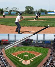 Tuggui Baseball Bat Steel Crack Pattern With Carry Bag - 25 Inch - 查看 6