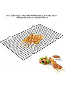 Rejilla Enfriadora para Hornear Galletas Pasteles Tortitas Antiadherente - Negro - Ver 5