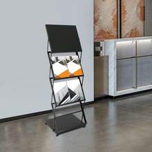 YUNRUX Brochure Stand, Foldable Brochure Stand, Foldable Stand For Flyers And Brochures - Black - View 11