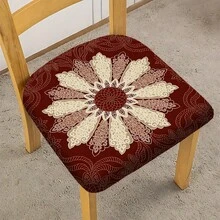 2/4/6 szt. rozciągliwych pokrowców na poduszki siedziska w stylu boho, pokrowce na krzesła, odpowiednie do wystroju domu, salonu, jadalni, ogrodu, hotelu, na imprezę, zmywalny materiał poliestrowy, pokrowce na poduszki siedziska krzesła do jadalni, ochraniacze na krzesła - Wielokolorowe - Zobacz 8