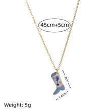 1件时尚复古棕榈眼太阳眼粉色靴子滴油项链，18k电镀金，展现女性独特魅力，适合女士日常休闲、社交宴会着装、音乐节，可作为护身符佩戴，女士配饰项链，女士珠宝项链。可作为礼物送给母亲、妻子和女朋友。