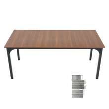 Rectangle Dining Table, 71 Inch Length Large Wood Tables For 6-8 Person, Farmhouse Dinner Furniture, Rustic Conference Desk With Iron Legs, For Home Kitchen Living Room, Brown(Only Table) - Brown - View 8