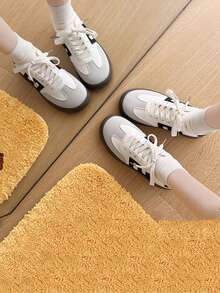 1 Pair 2025 Autumn/Winter Casual Vulcanized Shoes, Lightweight Sports Sneakers, Campus Style For Boy & Girl Students