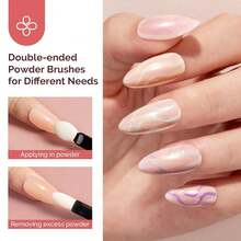 2Pcs Chrome Nail Powder For Gel Nails, Pearl Powder Mirror Effect Pigment Pearlescent Mermaid Pigment Pearl Glitter For Home DIY Salon Use{"Color_name":"WhiteandGold"} - 白與金 - 查看 6