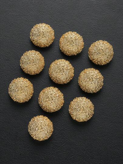 10 st/set asymmetriska texturerade metallknappar i halvsfär, lämpliga för höst/vinter pälskappor, tröjor, koftor, jackor, DIY-handsydda dekorativa knappar, sytillbehör