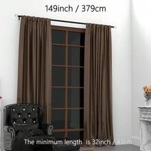 5/8英寸窗帘杆，搭配透明水晶装饰尖顶，有白色、黑色、金色、银色可选，适合28至144英寸的窗户。易于安装的坚固窗帘杆支架套装。适用于卧室、厨房、客厅、餐厅或办公室，现代优雅风格，外观简约时尚！