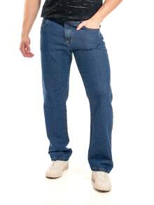 SAINT ELIAN Baggy Jeans Men's Balloon Pants Denim Straight Jeans 100% Cotton - Rửa tối - Xem 3