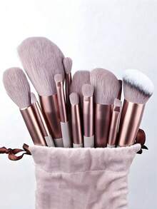 15-Piece Makeup Brush Set (With Drawstring Storage Bag), Makeup Powder Puff, Makeup Sponge, Rouge Brush, Foundation Brush, Eyeshadow Brush, Contour Brush, Eye Makeup Brush, Soft-Bristle Makeup Brush, Rouge Brush, Professional Makeup Brush Set, Women's Makeup Brush Beauty Tool Set,Brush Set,Makeup Brush Kit,Make Up Brush Set,Make Up Set Complete,Makeup Brush Set,Complete Makeup Kit,Brush Kit,Brushes Makeup Set,Makeup Gift Set,Set - Multicolor - View 14