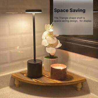 1 st unik hörnhylla i lantlig stil - handgjord träväggdisplay för kökskryddor, kaffemuggar, badrums- och restaurangdekorationer juldekorationer