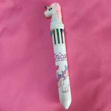 10 色可爱独角兽凝胶笔 - 适合学生、办公室、万圣节和圣诞节礼物、新奇笔的彩色可爱书写用品 - 彩色 - 查看 8