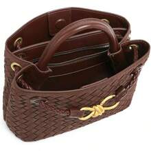 Suede Woven Tote Bag For Women Retro Woven Bag Handbag Bow Shoulder Satchel Suede Crossbody Purse Handle Tote Handbags2025 - 綠色 - 查看 10