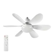 E27 30W/40W 52cm Ceiling Fan With LED Light For Kitchen Bedroom Dining Room Patio - 白色 - 查看 2