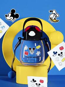 Disney 1 PIEZA Taza grande de 1000ml/34oz con diseños autorizados de , , Princesa , con dos pajitas y asas portátiles, dos métodos de bebida con cordones ajustables, con pegatinas DIY aleatorias, regalo de Navidad, Halloween, Acción de Gracias, cumpleaños (algunas partes pueden ser aleatorias)