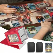 Magnetic Card Deck Box For TCG Storage, Holds 100 Double-Sleeved Cards - Red & White - View 5