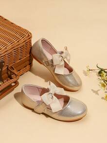 1 Paar Mädchen Schulschuhe mit Schleifen Dekor, flache Freizeitschuhe für Schülerinnen, Campus, Outdoor, Lässig, Sport, Flache Schuhe