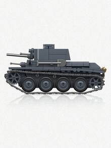 414 件德国 38T-A 轻型坦克，二战坦克积木玩具套装，可收藏坦克模型套件，适合作为家庭/办公室的桌面装饰，适合青少年和成人军事模型玩具生日/新年礼物，适合 14 岁及以上 - 彩色 - 查看 5