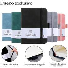 OIUINMMH 5 Pcs Cuaderno de Bolsillo, A7 Libretas de Notas, 11 x 8cm, Diario con Cubierta de 200 Páginas, Libretas de Bolsillo Adecuada para Oficina,Viajes,Estudio - 1 - Ver 1