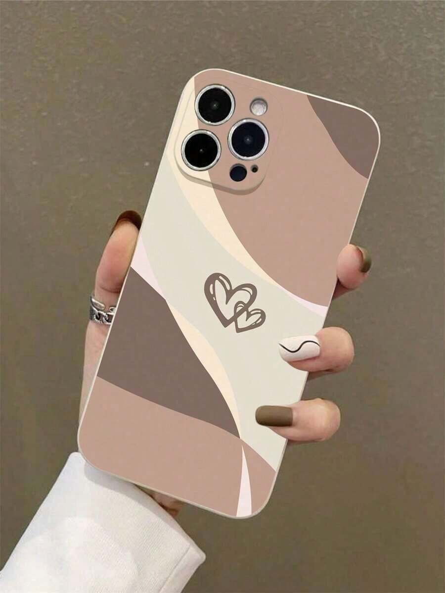 Kreative, bunt bemalte, rutschfeste, modische Kontrast-Farbhandy-Hülle kompatibel mit iPhone 11, 12, 13, 14, 15, 16 - Antikweiß - Übersicht 1