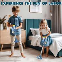 1 Set Kids Simulation Vacuum Cleaner Toy, Children's Pretend Role Play Cleaning Toys, Toy Vacuum Cleaner With Light & Realistic Sounds, Realistic Suction Pretend Play Housekeeping Kit, Pretend Role Play Household Interactive Cleaning Toys, Role-Playing Toys For Kids Aged 3+ - Multicolor - View 12