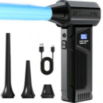 130000RPM Violent Turbo Fan, Cleaning And Snow Blowing Tool, 4 Adjustable Speeds, Large Capacity Battery, The Best Holiday Gift For Portable Blowers, Suitable For Computer, Keyboard, Outdoor And Car Cleaning, Car Enthusiasts