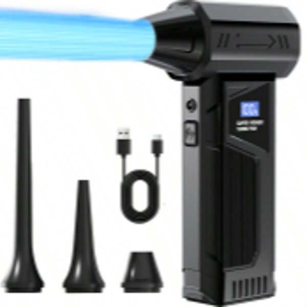 Ventilador Turbo Violento 130.000 RPM, Ferramenta de Limpeza e Sopro de Neve, 4 Velocidades Ajustáveis, Bateria de Grande Capacidade, O Melhor Presente de Férias para Sopradoras Portáteis, Adequado para Computador, Teclado, Limpeza Externa e Automotiva, Entusiastas de Carros