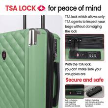 NEW YORK XPRESS Suitcase 20"/24"/28",Expandable Hardside W/Double Spinner Wheels&TSA Lock,Carry On Luggage Travel Suitcase,Student Suitcase For Back-To-School Season - TEAG - 查看 5