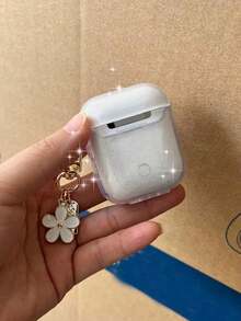 Apple Shiny White Flower Design  Case - Protective Cover For  Pro 2, Pro & 3 |     Includes Pink & Minimalist Black Floral Styles |     Bluetooth Earphone Case, Shockproof & Anti-Scratch |     Wireless Charging Friendly, Slim & Lightweight |     Perfect For Daily Use, Travel & Gift Ideas |     Stylish Accessory For Women, Apple Users & Minimalist Lovers AKUD - trắng - Xem 6